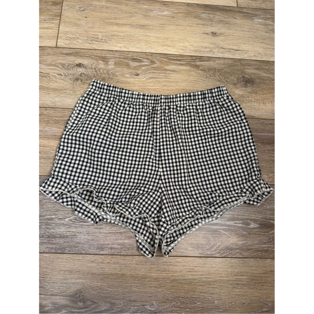 L.A. Hearts Black & White Gingham Ruffle Hem Shorts Sz XS